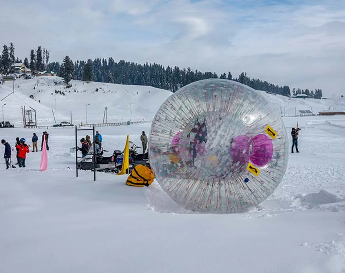 Zorbing Ball in Solang Valley